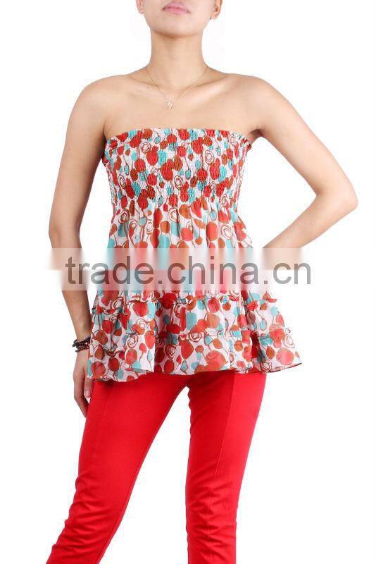 2015 latest 100%polyester dress for lady