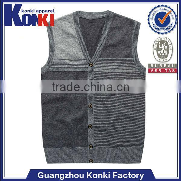 wholesale v neck sleeveless sweater vest for men