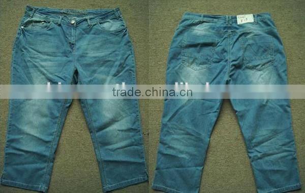 ladies plus size light blue denim stock lots