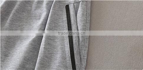 Middle-aged summer thin plus size loose fertilizer 3/4 long straight leisure trousers dad 100% cotton pants