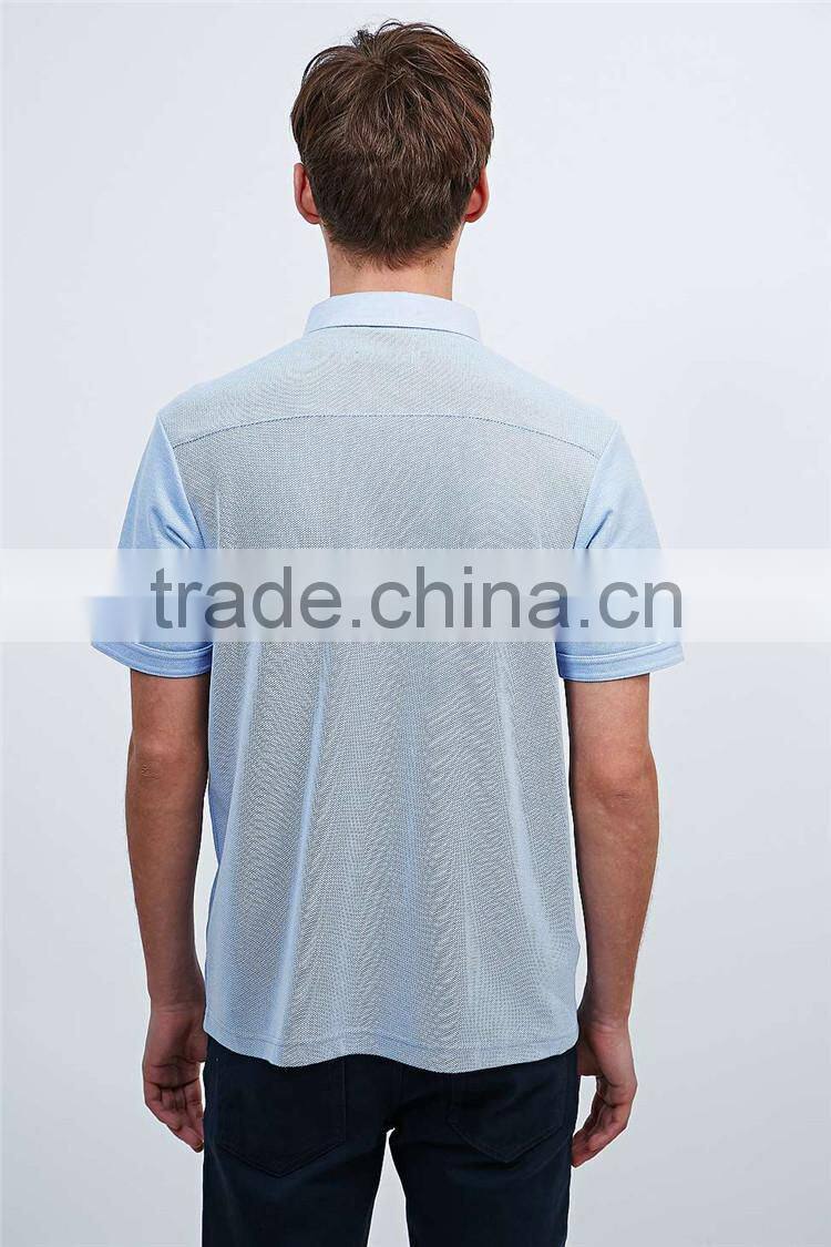 plain blue polo with chest pocket 100 percent cotton mens polo shirts t-shirt