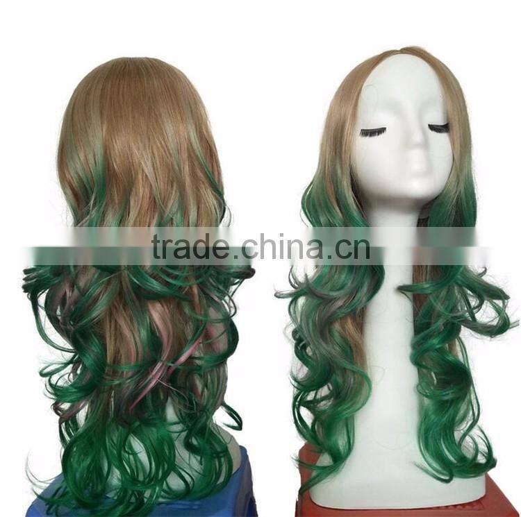 High Quality Halloween Wig Wavy Blonde Synthetic Full Lace Wigs For Sale Long Hair Sex Woman Wig