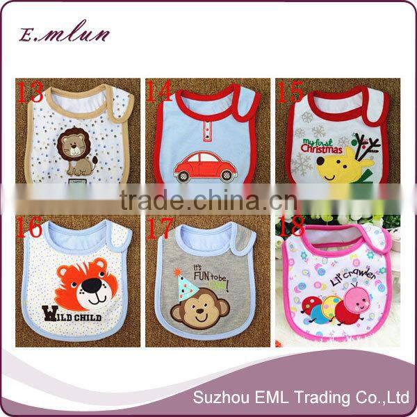 Wholesale high quality cotton cartoon bandana baby bib