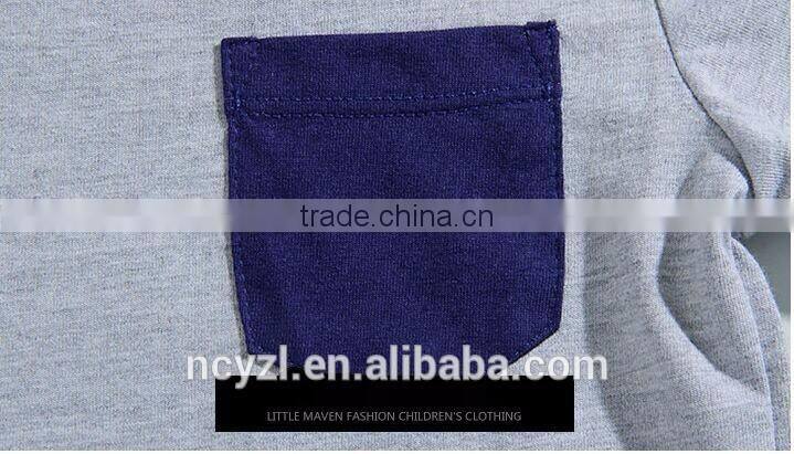 custom autumn and spring cute baby long sleeve print stars children t shirt sets