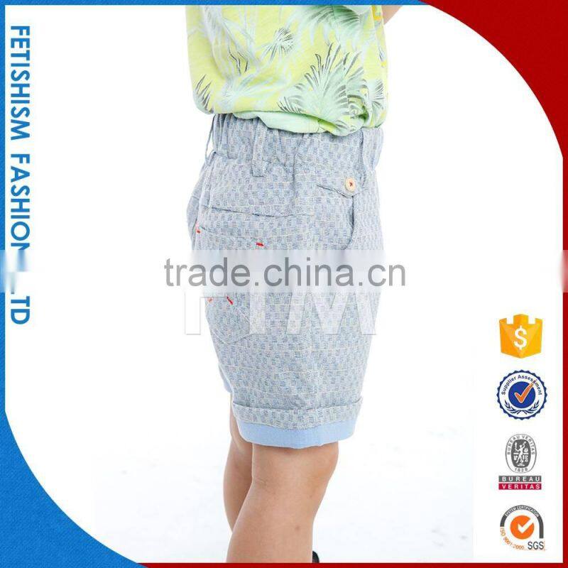 Wholesale Hot Sale Funny Custom Boxer Boys Beach Shorts Nylon Checked Boxer Denim Boys Shorts