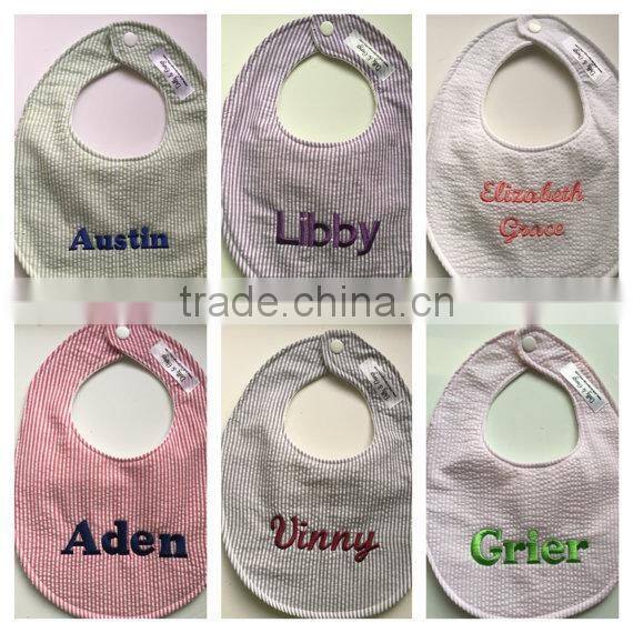 New arrival Baby shower gift Seersucker bib