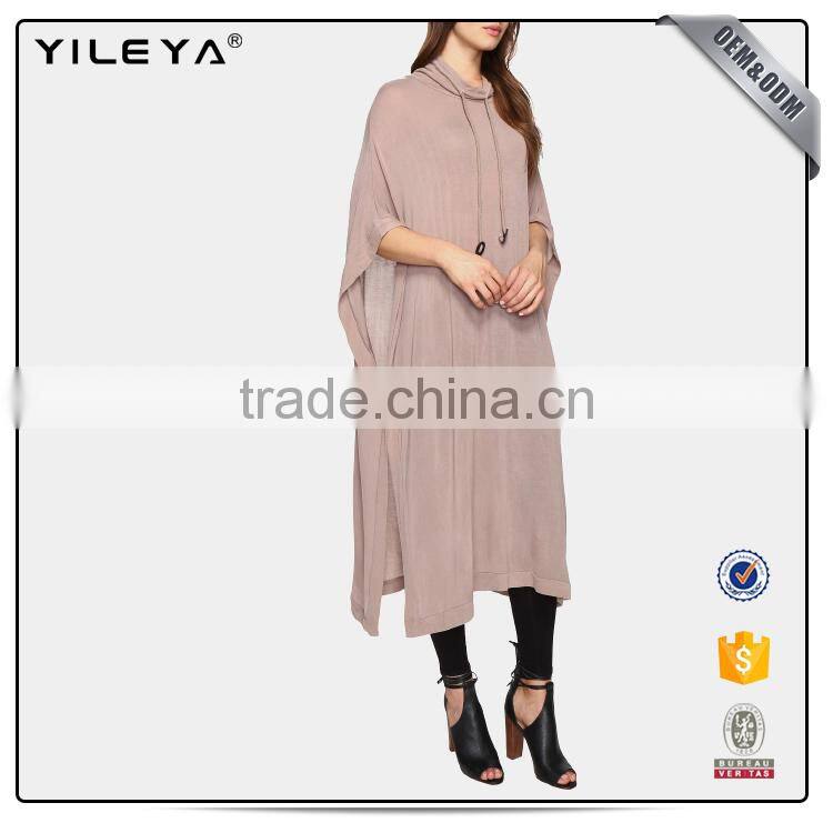 New Arrival Oversized Women Pullover Hoodie with Crochet Detail