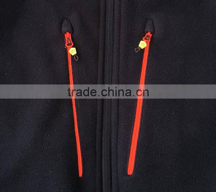 Mens warm sports windbreaker wind resistant hoodie fleece jacket