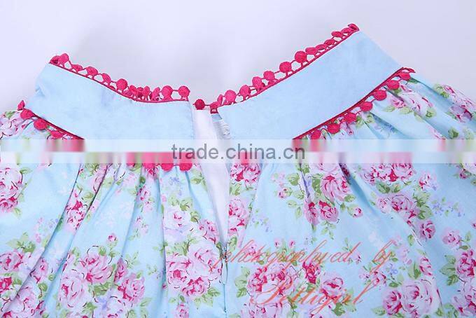 sky blue flower girl dress child clothes