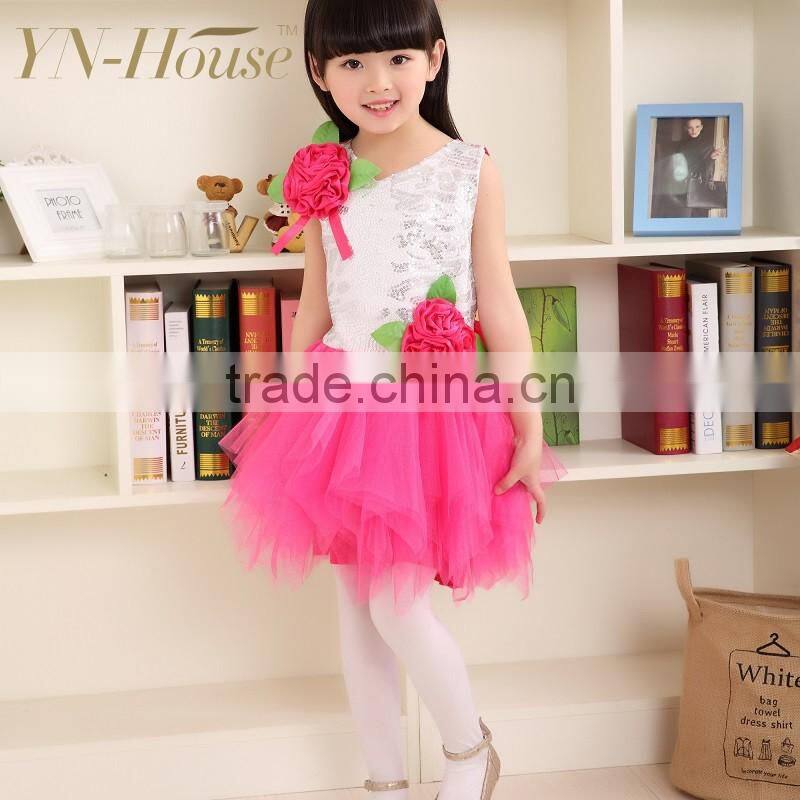 the most beautiful sleeveless appliqued short front & long back flower girl dress