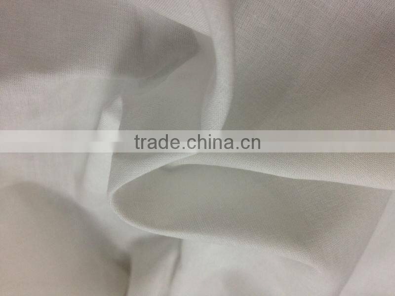 100% COMBED COTTON VOILE FABRIC 60X60/90X88 57/58'' WHITE