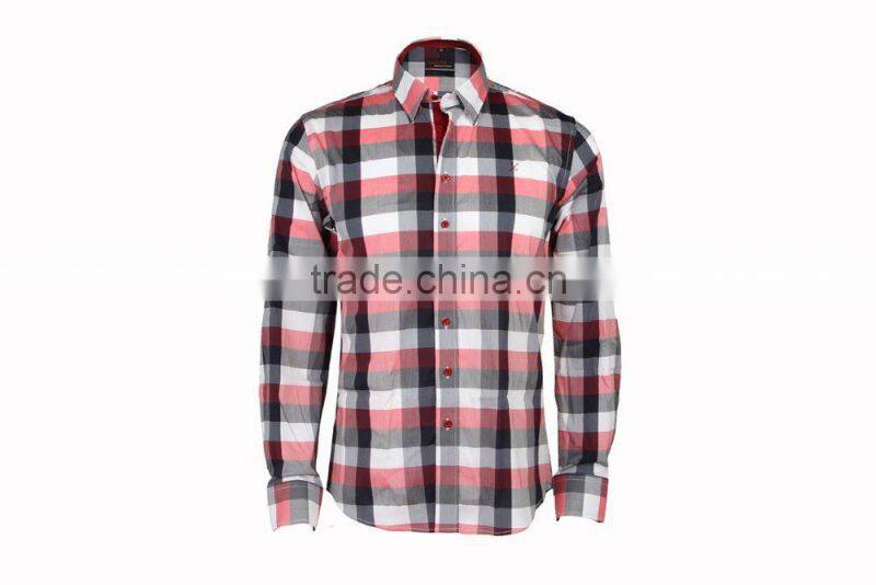 spandex cotton plaid mens stretch shirts