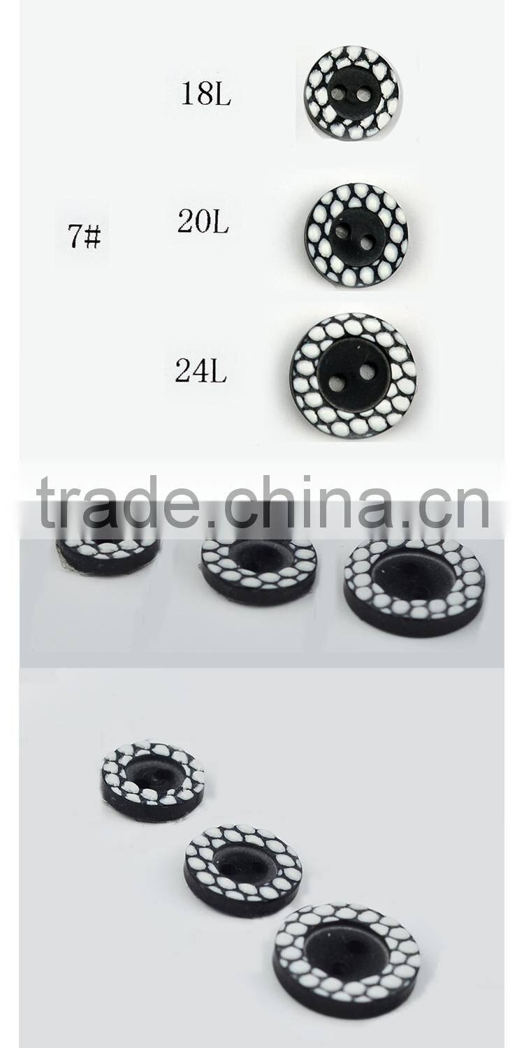 Black and White Spotty All Types of Cloth Buttons