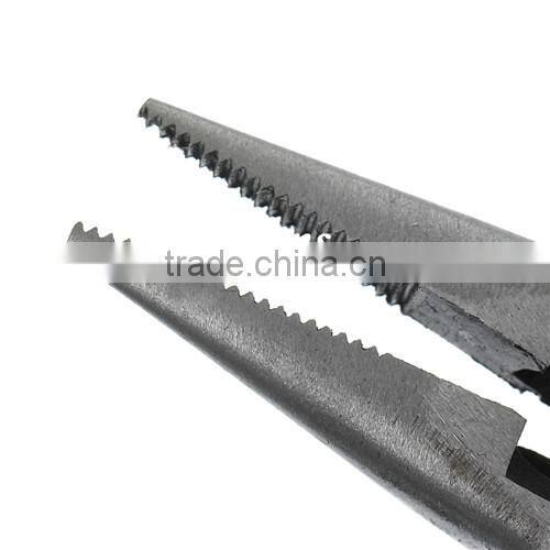 Stainless Steel Inner Surface Wire Cutter Serrated Short Needle Nose Pliers