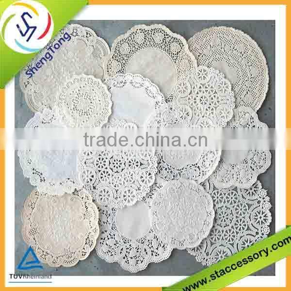 Eco--friendly white paper doilies with all hot selling