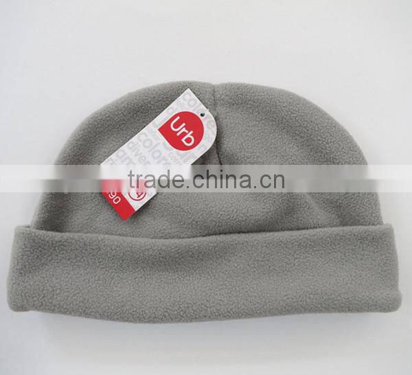 plain fleece beanie hat