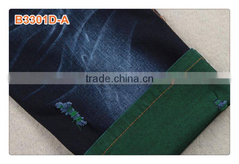 Trendy new style 2017 china suppliers cotton textile fabric lycra denim fabric wholesale price for jeans