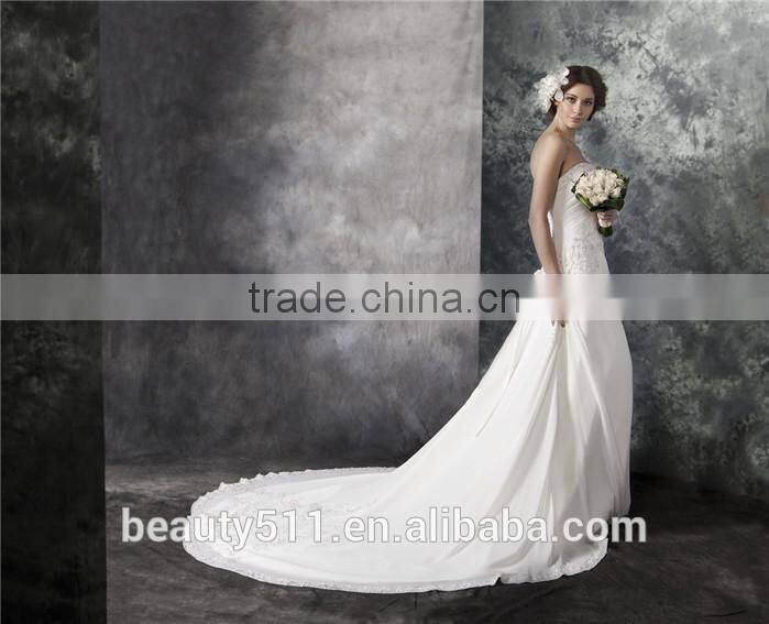 2017 Hot Sale Bridal Wedding Dress Bridal Gown Wholesale Price High chiffon wedding dress AS293