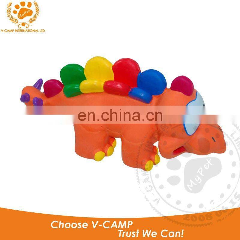 My Pet colorful dinosaur pattern rubber dog toy