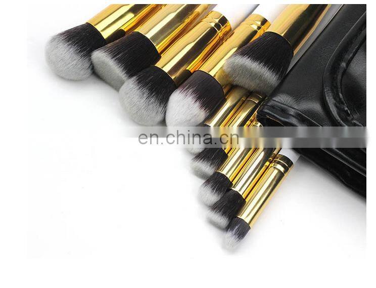 Hot selling wholesale 10 makeup brush set ten make-up brush kit colour makeup tools 5 big m 5 small brush