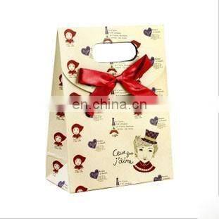 25*40*10 color printed art paper bag with handle,shopping bag for clothes promotion