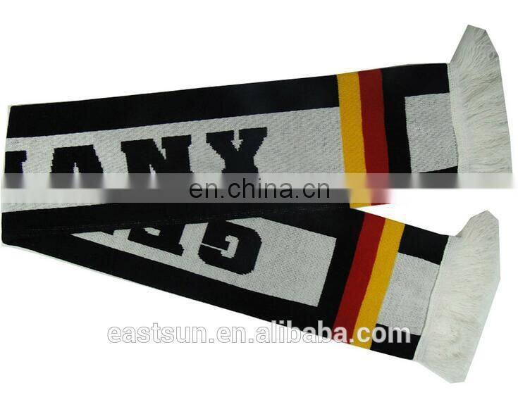 2016 hot selling new product knit football fan scarf