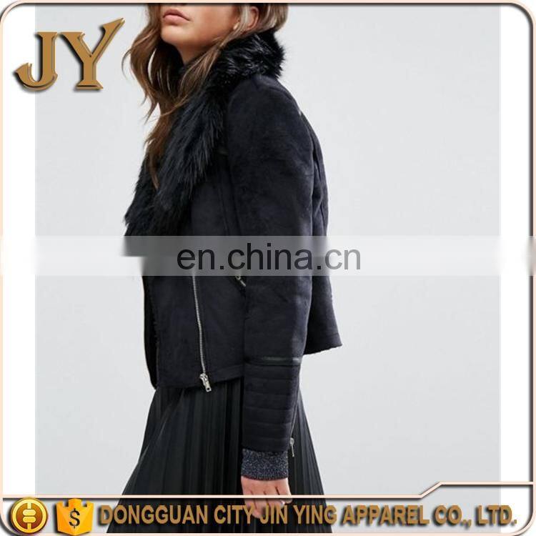 2017 Parka Women Clothing Faux Shearling Jackets Faux Fur Jackets Zip Fastening Coats Jin Ying Apparel Custom Clothing