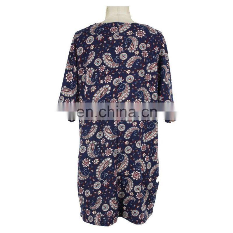 Paisley Print Top Free Size Women Clothing OEM Supplier