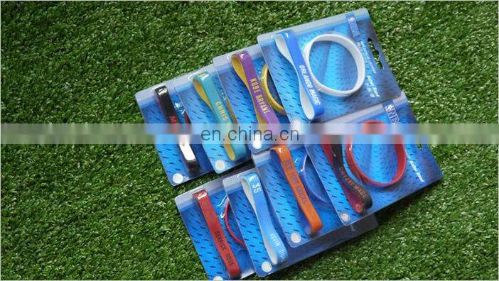 Custom fitness sports silicone bracelet with text and logo