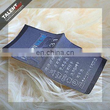 custom private design vogue woven folded t shirt label