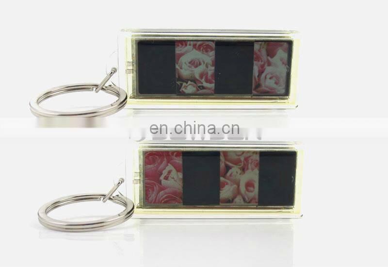 2 Inch Screen AD Promotion Gift Custom Flash Logo Solar Alloy Key Ring