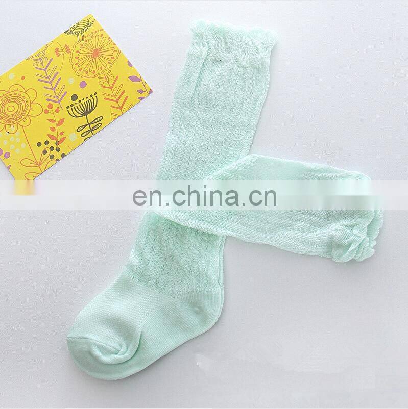 Baby Girl Summer breathable Socks Toddler candy color Knee high socks 6Colors 3Size