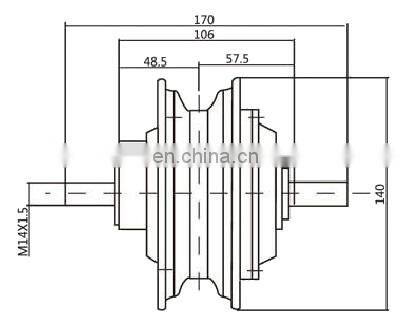 high quality 8 inch brushless scooter motors electric bike hub motor