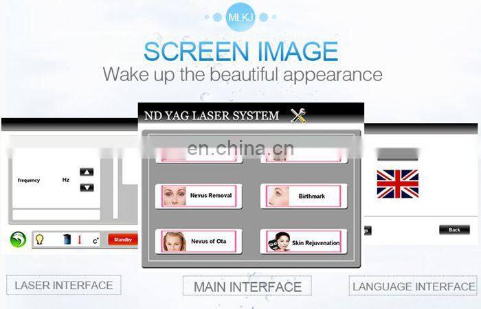 1064 nm 532nm Nd Yag Laser For Tattoo Removal&Birthmark&Nail fungus&Black Doll