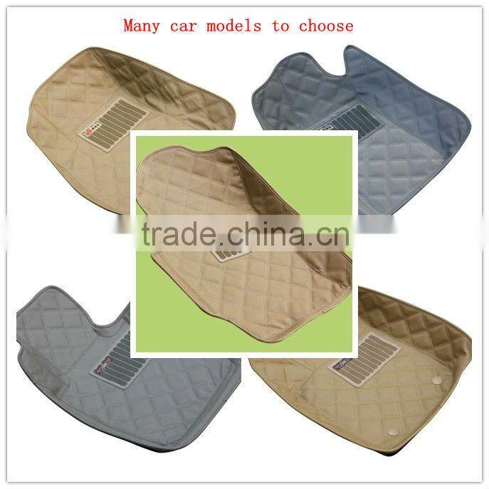 Wearproof 4D leather carpet car mat