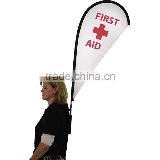 Medical tear drop-flag single side backpack in sell