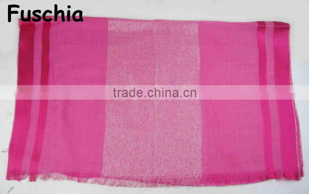 S449 Lovely design long muslim scarf Slub cotton muslim scarf