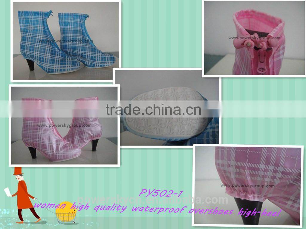 Transparent rain-proof shoe cover man galoshes with high quality