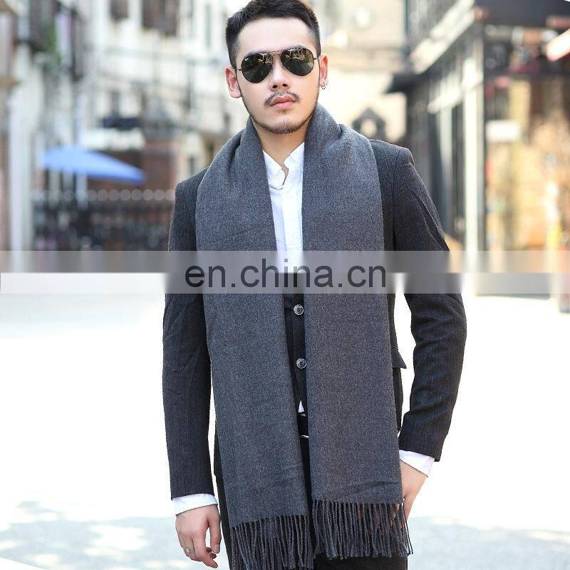 60*190cm Custom branded scarf men's autumn and winter style Korean solid color cashmere scarf wild long warm dual-use shawl