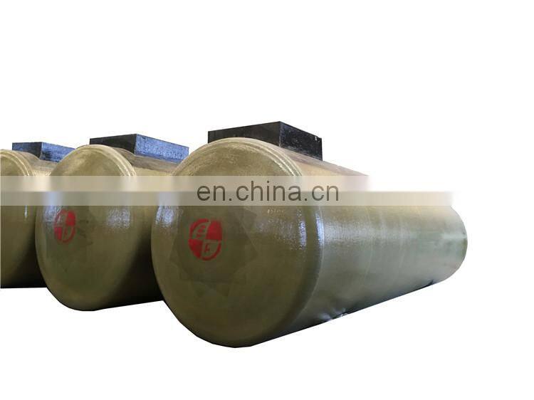 Fiberglass Storage Tank FRP Horizontal Ttank for HCL and Chemicals