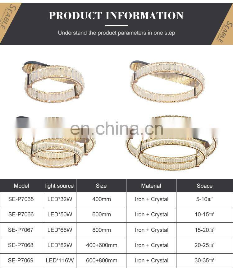 Modern Style Indoor Decoration Hotel Villa Home Dining Room Crystal Luxury Ceiling Light