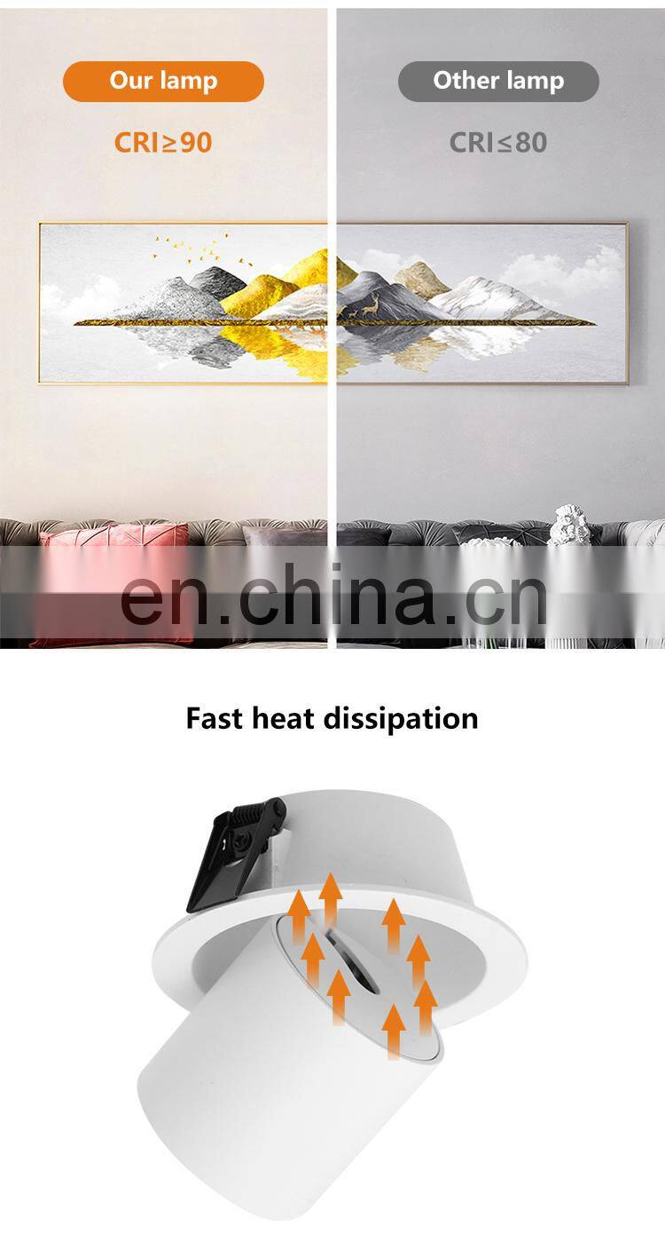 Trending Hot Selling Adjustable Joint Dimmable Recessed Stage Show 20W LED COB Spot Light