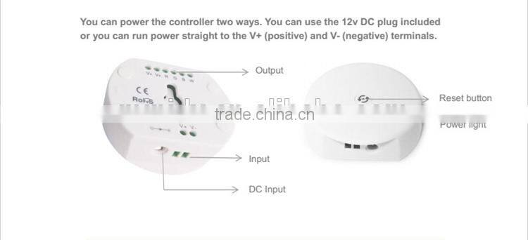 New Arrival Cheap 4CH RGBW LED Strip Light Bluetooth LED Controller with English, Francais, Espanol, Italiano Android & IOS APP