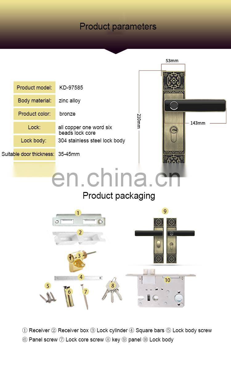 Cardoria Fingerprint lock Wooden door Door Interior room bedroom door code smart Lock European style Office electronic