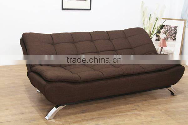 Modern Home Furniture Fabric Double Cushions Sofa Cum Bed Designs