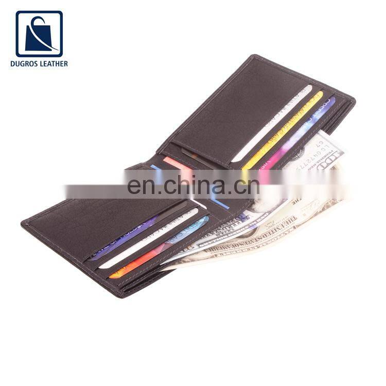 Modern Design Stylish and Luxury Matching Stitching Genuine Leather Wallet for Men