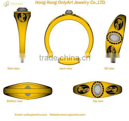 wholesale gold plating custom design cheap champions ring