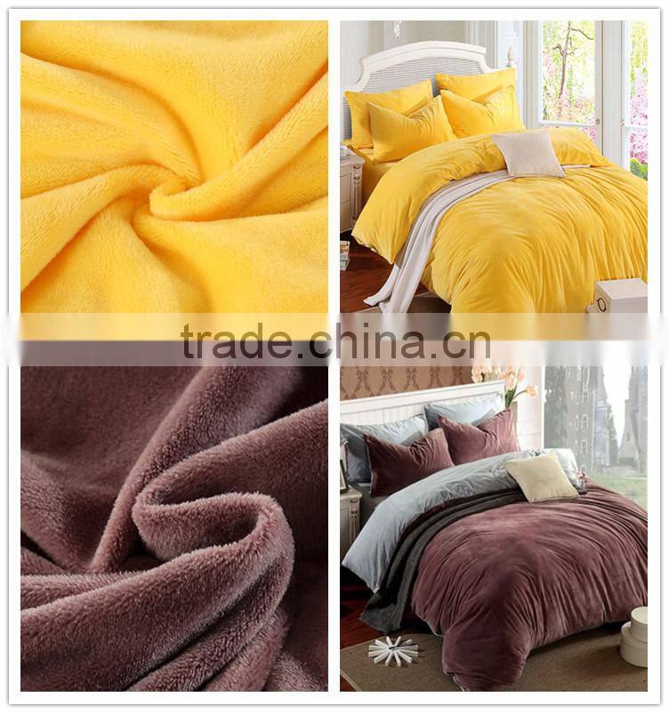 Short pile high velboa plush warp knitting fabric for chinese blanket