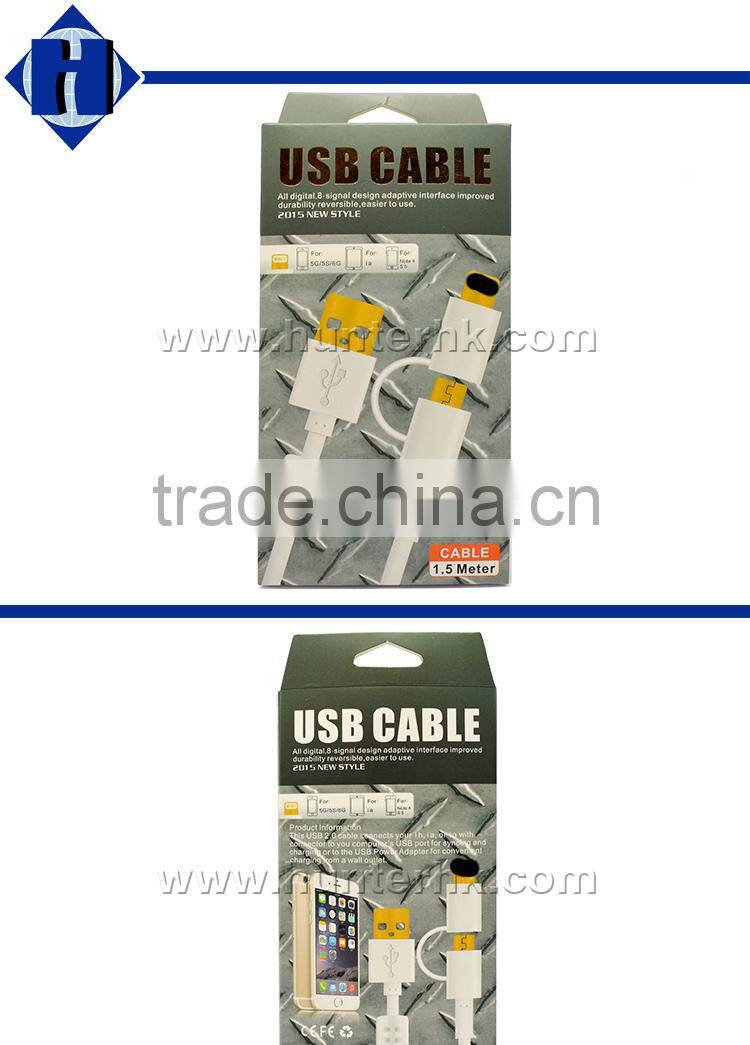 Multi-function Data Line 2 in 1 Cable For iPhone 6 & Micro