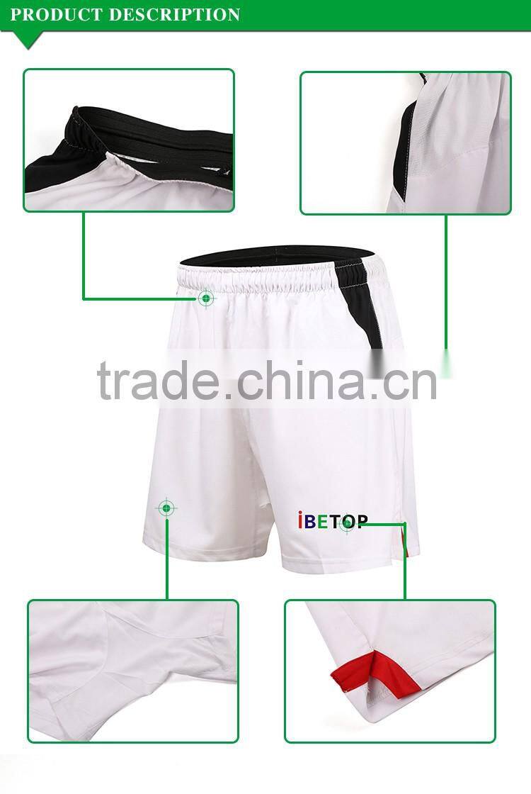Hot design custom team white soccer short OEM service with innerl ining